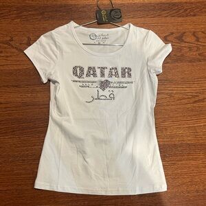 White Qatar Graphic T-Shirt